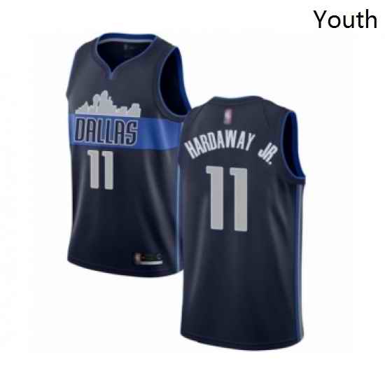 Youth Dallas Mavericks 11 Tim Hardaway Jr Swingman Navy Blue Basketball Jersey Statement Edition